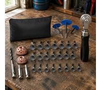 Generic Kit Senza Camera Set Completo Strumenti Plug Inseritore Materiale Acciaio Inossidabile E Gomma con Custodia Adatto per Manutenzione Strada Turismo