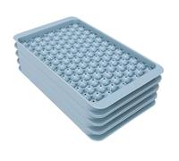 Generic Kit Vassoio per Cubetti di Ghiaccio Integrato con Coperchio Sicuro e Paletta Design Che Blocca gli Odori per Feste in casa. Plastica Grigio Blu (Grigio Blu)