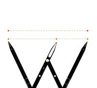 Generic Kit Versatile Righello per Sopracciglia Calibro in Acciaio Inossidabile per Professionisti del Trucco e Dell'arte 1 unità (Calibro del rapporto aureo del sopracciglio)