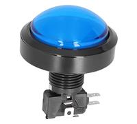 Generic La Console di Gioco Fornisce un Grande Pulsante Convesso da 60 Mm con Luce LED, Pulsante di Commutazione Facile da Installare per Giochi a Risposta Rapida (60MM-blu+interruttore a due