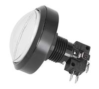 Generic La Console di Gioco Fornisce un Grande Pulsante Convesso da 60 Mm con Luce LED, Pulsante di Commutazione Facile da Installare per Giochi a Risposta Rapida (60MM-bianco+interruttore a due