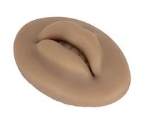 Generic Labbra Finte con Vera Texture della Pelle, Labbra per Esercitarsi nel Tatuaggio per Ricamatrici Principianti, Materiale Siliconico, Strumento di Allenamento per il Ricamo Facile Usare (BROWN)