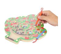 Generic Labirinto Educativo Magnetico in Legno per Bambini, Giocattolo per L'allenamento del Cervello, per Bambini da 3 a 6 Anni, Set di 2 Penne