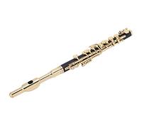 Generic LADE Silver Piccolo Ottavino Mezzo Flauto C Key Tone con Custodia Imbottita per Principianti ABS Cupronichel 8,3 "1 Set (GOLD)