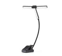 Generic Lampada da Leggio Pieghevole 4 Temperature di Colore 12 Regolazioni di luminosità Lampada da Tavolo con Design a Morsetto per Musicista Studente Professionista Nero