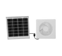 Generic L'aspiratore Solare Preciso Ventila in Modo Efficiente la del Bagno per L'aria Pulita Materiale ABS Bianco Rotondo 6 Pollici 8 W Ventilatore a Pannello Solare per la Casa
