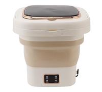 Generic Lavatrice Compatta, Lavatrice Mini a Blu Portatile 9L 9L Rumore Basso per il Dormitorio per Viaggi d'affari (crema)