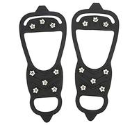 Generic Le Punte per Scarpe da Ghiaccio Coprono i Ramponi a 8 Denti con un Buon Effetto Antiscivolo per attività All'aperto, Materiale in Silicone + Acciaio Inossidabile (L)