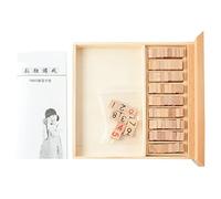 Generic Legno Logica Matematica Puzzle Board Rompicapo Gioco per Bambini Adulti Blu Legno da 9,4 Pollici