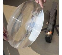 Generic Lente da 300 mm in plastica PMMA ottica, lunghezza focale 120-400 mm, lente d'ingrandimento concentratore solare, spessore 2 mm, ingrandimento 3x