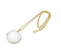 Generic Lente D'ingrandimento per Collana con Lente Monoculare 5X, D'ingrandimento Durevole per L'ispezione dei Diamanti del Gioielliere, Argento, Materiale Robusto (GOLD)