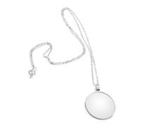 Generic Lente D'ingrandimento per Collana con Lente Monoculare 5X, D'ingrandimento Durevole per L'ispezione dei Diamanti del Gioielliere, Argento, Materiale Robusto (SILVER)
