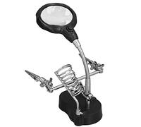 Generic Lente D'ingrandimento per Stazione di Saldatura a Clamp/Holder Ausiliaria Luce a LED per la Visualizzazione di Modelli SMD PCB, Ferro + Plastica