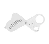 Generic Lente D'ingrandimento Portatile a Doppia Lente Ad Alta Precisione con Luci a LED per il Controllo dei Gioielli e L'analisi delle Pietre Preziose