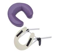 Generic Lettino da massaggio con supporto per viso e cuscino, cuscino per testa e collo, struttura in lega di alluminio, morbida pelle PU, poggiatesta, Viola