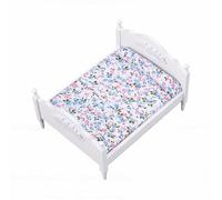 Generic Letto per Casa delle Bambole in Scala 1:12 Mobili Classici in Miniatura in Legno per L'arredamento della Casa delle Bambole 6,54x5,08x3,86 Pollici (WHITE)