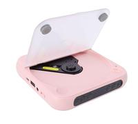 Generic Lettore CD Portatile Ricaricabile Bluetooth con Doppi Altoparlanti Stereo Display LCD per Auto da Casa Supporto Esterno Ingresso CD AUX USB per gli Amanti della Musica (PINK)