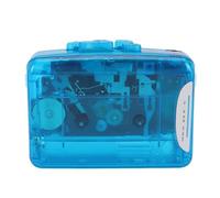 Generic Lettore di Cassette Portatile Trasparente con Auricolare per gli Amanti della Musica Ricordi Nostalgici Materiale ABS (Blu trasparente)