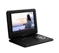 Generic Lettore DVD Portatile con Riproduzione Ad Alta Definizione Lettore DVD per Auto Display Grandangolare per Viaggi All'aperto Batteria Al Litio (BLACK)