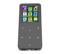 Generic Lettore MP3 Portatile con Registratore Vocale Radio FM e Touch Screen per L'uso Quotidiano in Lega di Zinco da 1,8 Pollici (BLACK)