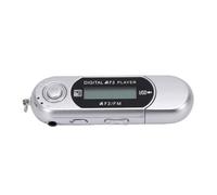 Generic Lettore MP3 USB 2.0 Lettore Musicale Digitale Portatile retrò Spegnimento Automatico per Viaggi Avventure All'aria Aperta Plastica Metallo (SILVER)