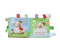 Generic Libro di Stoffa per Bambini, Giocattolo Educativo per Animali Carini con Sonaglio per la Storia del Bambino, Tipo A/B/C/D (Modello di cucciolo)