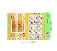 Generic Libro Sonoro Interattivo per L'apprendimento Che Ispira lo Sviluppo dei Bambini per la Lettura Bilingue Inglese Francese per Bambini 3+ ABS 9,8 X 9,3 Pollici (GREEN)