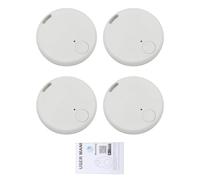 Generic Localizzatore BT Tascabile per Chiavi di Borse del Telefono, Ricerca Bidirezionale Semplice, Dispositivo Anti-smarrimento per Utenti di Box/Cover Intelligenti, 4 Pacchi (WHITE)
