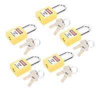 Generic LOTO Lock Isolamento Resistente Alla Temperatura Nylon PA Acciaio per Trasporto Logistico Dell'Energia Nucleare, 5 Set 38mm per Energia Chimica del Gas di Petrolio (YELLOW)