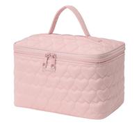 Generic Love - Trousse da viaggio per cosmetici, trapuntata, portatile, con cerniera e manico, per la cura della pelle, per donne, adolescenti, ragazze e mamme, rosa, 240.00x150.00x150.00mm