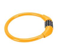 Generic Lucchetto Antifurto per Bici con Combinazione con Codice a 4 Cifre e Cavo in Acciaio Resistente per un Uso Versatile, Adatto per Biciclette, Scooter Elettrici e Altro (ORANGE)