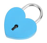Generic Lucchetto Colorato e Squisito con Lucchetto a Forma di Cuore per la Collezione di Lucchetti per Portagioie per Bambini e Amici, Forniture Artigianali in Metallo (BLUE)