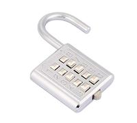Generic Lucchetto con Combinazione Senza Chiave Blocco Password a 5 Cifre per Recinzione Palestra e Bagagli in Lega di Zinco Argento (10 chiavi argento elettrico)