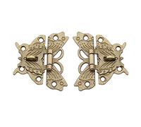 Generic Lucchetto Decorativo Vintage retrò Antico per Portagioie in Legno, Lucchetto in Bronzo Resistente per Scatola di Legno Vintage, 5 Viti Incluse, ambito: Portagioie, Cassetta degli Attrezzi