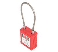 Generic Lucchetto Lockout Tagout, Lucchetto di Sicurezza Sicuro in Acciaio Inossidabile per Riparazione Dispositivi e Uso Personale, Colore Rosso, 1, 2 Chiavi