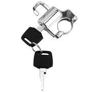 Generic Lucchetto Universale per Casco da 22 Mm Robusto e Resistente Agli Agenti Atmosferici per Uso Motociclistico (Elettrolitico)