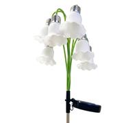 Generic Luce decorativa da giardino a energia solare per esterni | Luce decorativa a energia solare del giglio della valle all'aperto; plastica da 60 cm; lampada da terra; sensore di