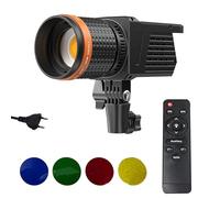Generic Luce di Riempimento COB da 40 W con Telecomando Obiettivo luminosità 5X per Fotografia e Illuminazione dei Capelli Messa a Fuoco Regolabile (Spina europea)