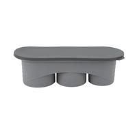 Generic Macchina per Cubetti di Ghiaccio a Cilindro Cavo in Silicone con Coperchio Rilascio Flessibile di Grande capacità per Feste e Riunioni 3 Cubetti di Ghiaccio 26x9,6x7,4 Cm (GRAY)