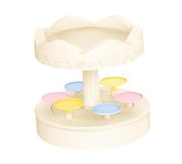 Generic Macchina per Dessert Automatica Rotante, Supporto per Cupcake Rotante Automatico, Compatto E Versatile, per Stand di Sushi con Trasportatore per Anniv, 2 livelli con musica