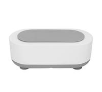 Generic Macchina per Detergente per Gioielli, Multifunctional Compact One Pulsante Funzionamento a Batteria 800Mah Macchina per la Pulizia Ad Ultrasuoni per Protesi (WHITE)