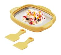 Generic Macchina per Gelato Multifunzionale in Acciaio Inossidabile Macchina Efficiente per Yogurt Gelato per Uso Domestico per Rotoli di Ghiaccio in Acciaio Inossidabile 304 per Bambini (YELLOW)