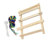 Generic Macchina per Maglieria con Telaio a Mano per Bambini, Legno Sicuro e Durevole, Arazzi e Sciarpe per Tessitura, Regalo Perfetto per i Principianti