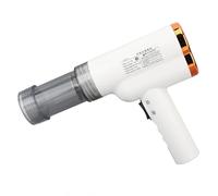 Generic Macchina per Pasta Elettrica Automatica, Batteria da 2000 MAh in Acciaio Inossidabile 304 Macchina per Pasta Elettrica Portatile Risparmio di Manodopera Regola lo Spessore per Uso Domestico