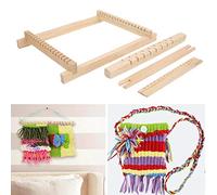 Generic Macchina per Tessere Tradizionale in Legno con Struttura Durevole per Progetti Artistici Fai-da-te e Gioia di Lavorare per Tutti i Livelli di abilità