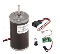 Generic Magnete Permanente Motore CC, Mini Rumore Basso con Regolatore di velocità Ad Alta velocità CW Motori CCW, Motore a Magnete Permanente CC per Progetti di Generatore Fai - -te (24V8000RPM)
