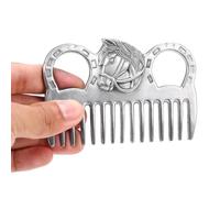 Generic Mane da Cavallo e Pennello di Coda, Pettine Al Curry per Criniera di Cavallo e Coda di Metallo Pettine per per Pulire i Che Rimuovono i Nodi Sottopelo Sciolti (3.9in)