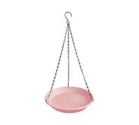 Generic Mangiatoia E Abbeveratoio per Uccelli Da Appendere, Ciotola per L'acqua, Decorazione Da Giardino con Catene, Robusta Stazione di Abbeveraggio per, Rosa
