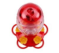 Generic Mangiatoia per Uccelli in Vetro per Bottiglia Decorativa e Comoda per gli Appassionati della Natura Negli Spazi Esterni 700 G (rosso)
