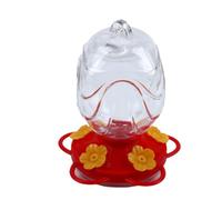 Generic Mangiatoia per Uccelli in Vetro Trasparente con Porte per Fiori Design Facile da Pulire per Giardini All'aperto 16,5x13,5 Cm (chiaro)